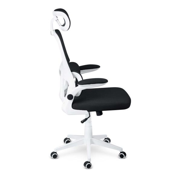 Irodai szék, Sofotel Formax, fekete, 121-131 cm, mikrohálós háttámla, állítható, hintamechanika, gázliftes magasságállítás, gumírozott kerekek, 120 kg teherbírás