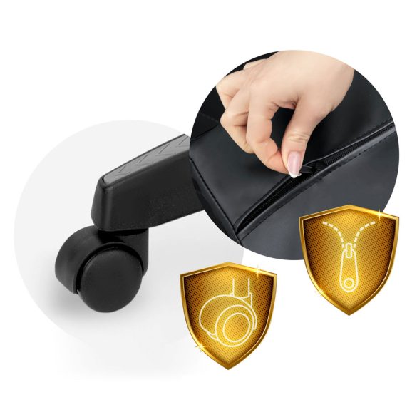 Gamer szék, Sofotel Draknor, fekete-szürke, 41-48 cm ülésmagasság, gumírozott kerekek, derék- és fejpárnával, 120 kg teherbírás