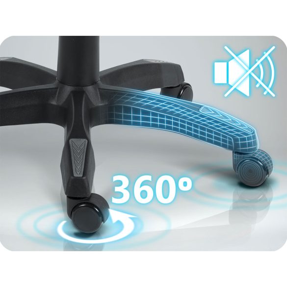 Gamer szék, Sofotel Draknor II, fekete-szürke, 36–46 cm ülésmagasság, lábtartós, dönthető, derék- és fejpárnával, 150 kg teherbírás (Kiállítási darab)