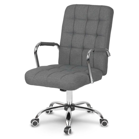 Irodai szék, Sofotel Benton+, szürke, szövet kárpitozás, Tilt mechanika, gázliftes magasságállítás, dönthető háttámla, dupla görgők