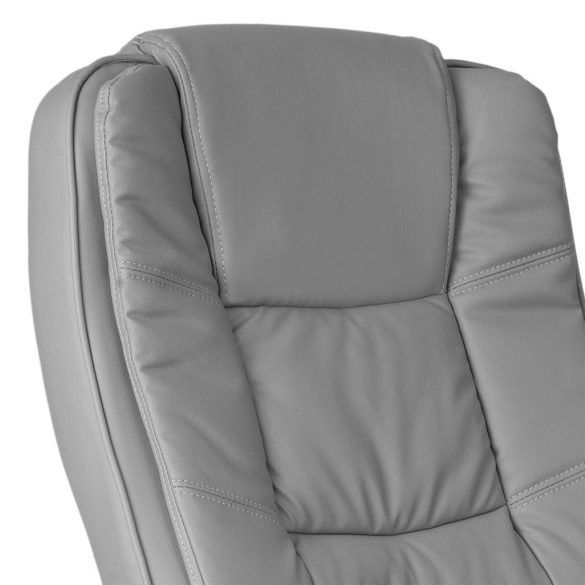 Irodai szék, Sofotel Porto, szürke, 47-55 cm ülésmagasság, duplán párnázott, dönthető és hintáztatható, gumírozott kerekek, 120 kg teherbírás
