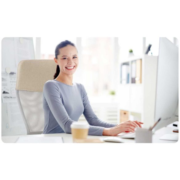 Irodai szék, Sofotel Sydney, bézs, 110-117,5 cm, mikrohálós háttámla, állítható, hintamechanika, gázliftes magasságállítás, gumírozott kerekek