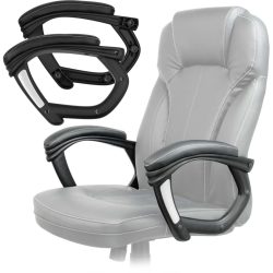   Szék karfa, Sofotel 222 típushoz, 2 db, fekete, tartós műanyag, univerzális méret, csavarok nélkül