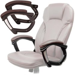   Szék karfa, Sofotel 222 típushoz, 2 db, barna, tartós műanyag, univerzális méret, csavarok nélkül