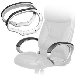   Szék karfa, Sofotel EG-2230 típushoz, 2 db, fekete, műanyag, puha műbőr borítás, univerzális, csavarok nélkül