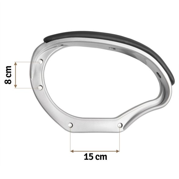 Szék karfa, Sofotel EG-2230 típushoz, 2 db, fekete, műanyag, puha műbőr borítás, univerzális, csavarok nélkül