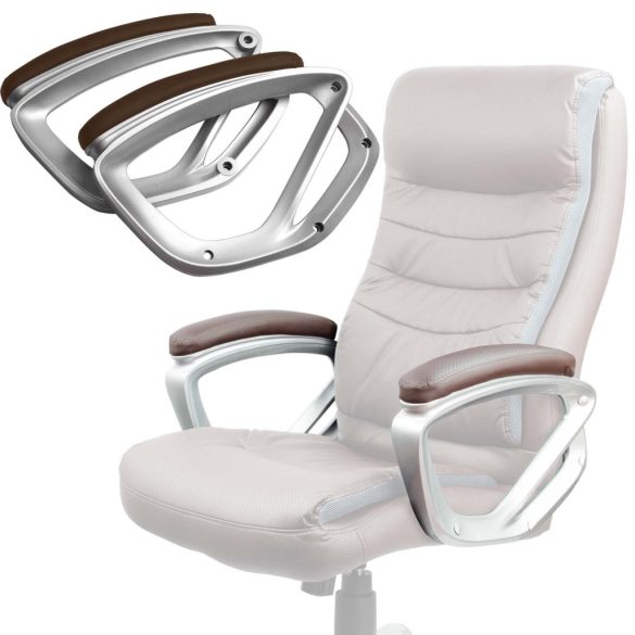 Szék karfa, Sofotel 226 típushoz, 2 db, barna, műanyag, puha műbőr borítás, univerzális, csavarok nélkül