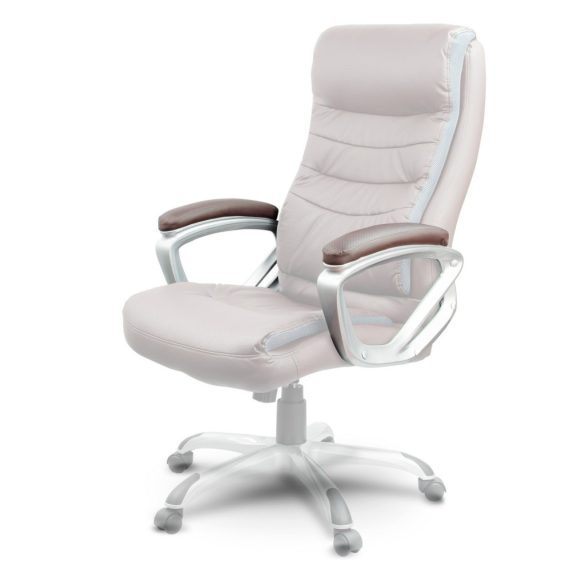 Szék karfa, Sofotel 226 típushoz, 2 db, barna, műanyag, puha műbőr borítás, univerzális, csavarok nélkül