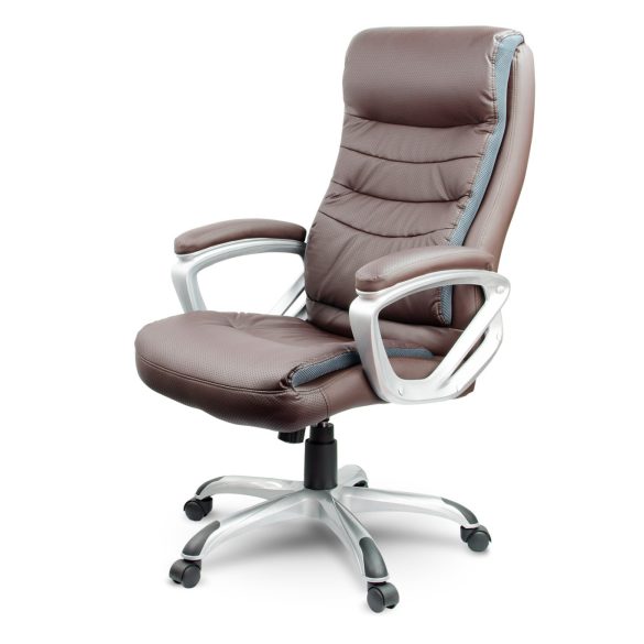 Szék karfa, Sofotel 226 típushoz, 2 db, barna, műanyag, puha műbőr borítás, univerzális, csavarok nélkül