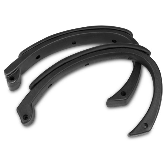 Szék karfa, Sofotel Master típushoz, 2 db, fekete, műanyag, puha műbőr borítás, univerzális, csavarok nélkül