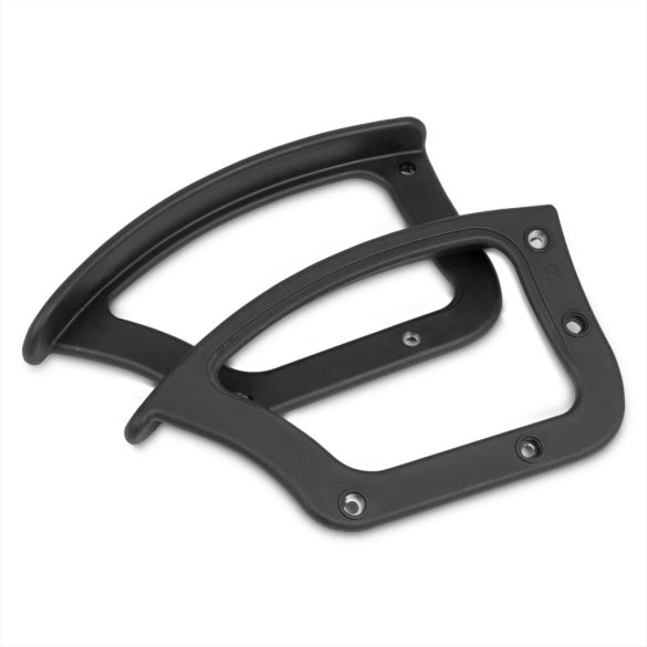 Szék karfa, Sofotel Scorpion típushoz, 2 db, fekete, tartós műanyag, univerzális méret, 8 db takarókupakkal, csavarok nélkül