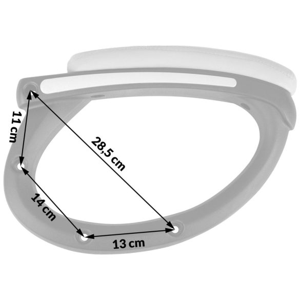 Szék karfa, Sofotel Porto típushoz, 2 db, szürke, tartós műanyag, univerzális méret, 8 db takarókupakkal, csavarok nélkül