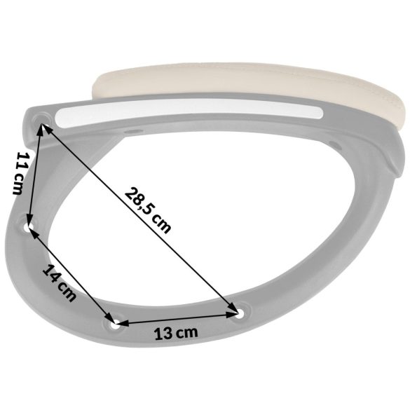 Szék karfa, Sofotel Porto típushoz, 2 db, bézs, tartós műanyag, univerzális méret, 8 db takarókupakkal, csavarok nélkül
