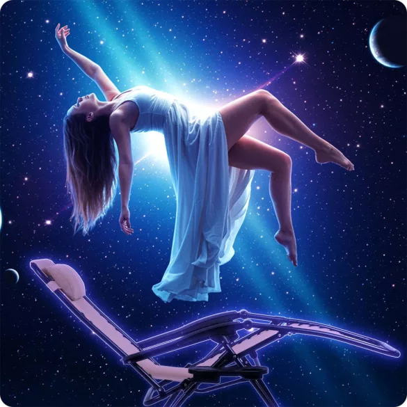 Napozóágy szett, Sofotel ChillWell, bézs, 110 x 102 x 60 cm, összecsukható, párnázott, italtartóval, teherbírás: 120 kg, 2 db-os szett