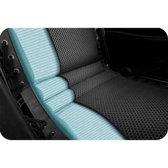 Napozóágy, Sofotel ChillWell Soft, fekete, 160 x 107 x 60 cm, összecsukható, párnázott, 3D FoamGrid, teherbírás: 120 kg