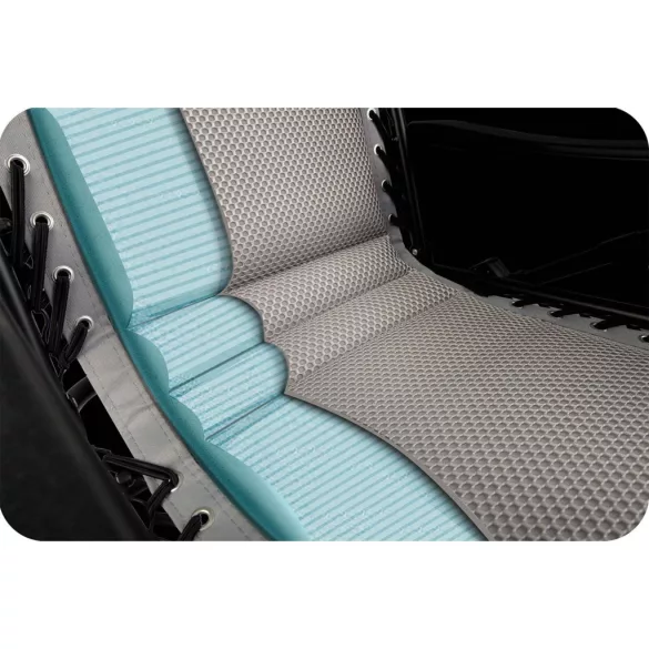 Napozóágy szett, Sofotel ChillWell Soft, fekete, 160 x 107 x 60 cm, összecsukható, párnázott, 3D FoamGrid, teherbírás: 120 kg, 2 db-os szett