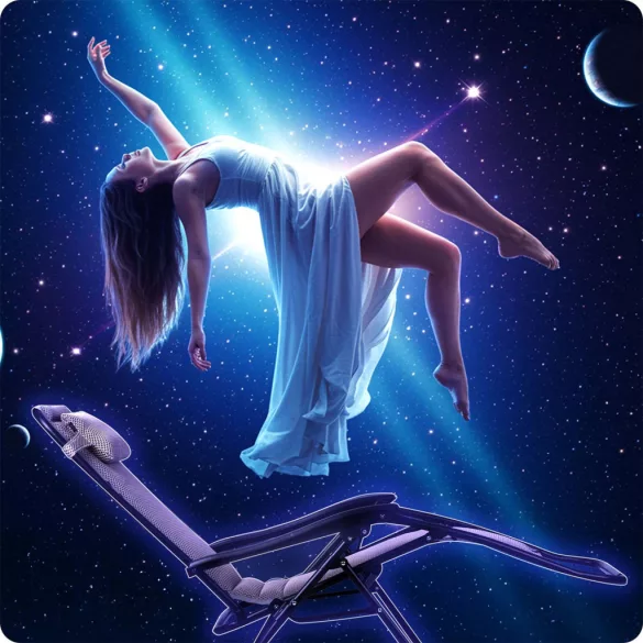 Napozóágy szett, Sofotel ChillWell Soft, fekete, 160 x 107 x 60 cm, összecsukható, párnázott, 3D FoamGrid, teherbírás: 120 kg, 2 db-os szett