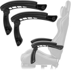   Szék karfa, Sofotel Cerber típushoz, 2 db, szürke, tartós műanyag, univerzális méret, csavarok nélkül