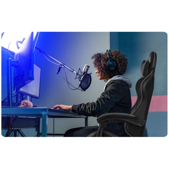 Szék karfa, Sofotel Cerber típushoz, 2 db, szürke, tartós műanyag, univerzális méret, csavarok nélkül