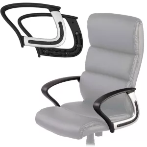 Szék karfa, Sofotel EG-228 típushoz, 2 db, fekete, tartós műanyag, univerzális méret, csavarok nélkül