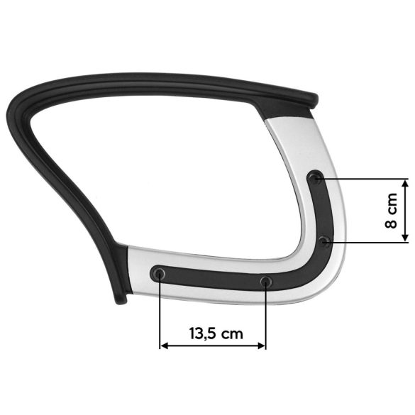 Szék karfa, Sofotel EG-228 típushoz, 2 db, fekete, tartós műanyag, univerzális méret, csavarok nélkül