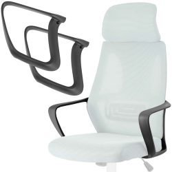   Szék karfa, Sofotel Praga típushoz, 2 db, fekete, tartós műanyag, univerzális méret, csavarok nélkül