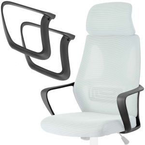 Szék karfa, Sofotel Praga típushoz, 2 db, fekete, tartós műanyag, univerzális méret, csavarok nélkül