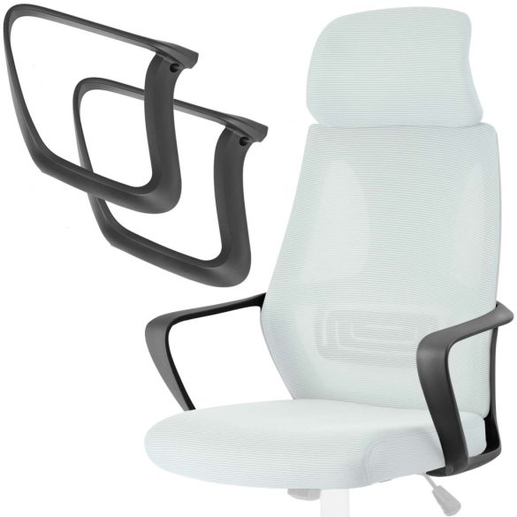 Szék karfa, Sofotel Praga típushoz, 2 db, fekete, tartós műanyag, univerzális méret, csavarok nélkül