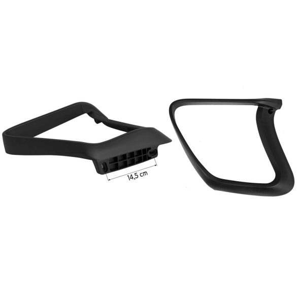 Szék karfa, Sofotel Praga típushoz, 2 db, fekete, tartós műanyag, univerzális méret, csavarok nélkül