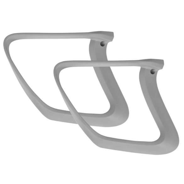 Szék karfa, Sofotel Praga típushoz, 2 db, szürke, műanyag, puha műbőr borítás, univerzális, csavarok nélkül