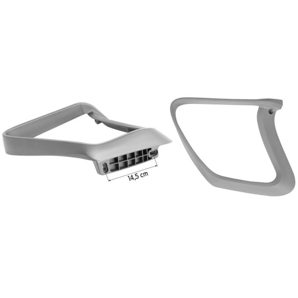 Szék karfa, Sofotel Praga típushoz, 2 db, szürke, műanyag, puha műbőr borítás, univerzális, csavarok nélkül