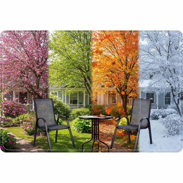 Kerti bútor szett, Sofotel SO-981, fekete, 60 cm asztal + 2 db szék, edzett üveg asztallap, vízálló, porszórt acél váz, UV-álló