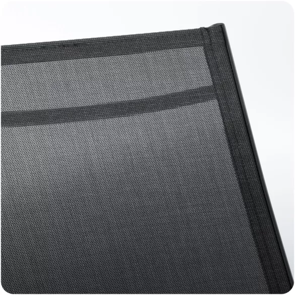 Kerti szék, Sofotel SO-983, fekete, acél keret, textil, 120 kg teherbírás, összecsukható