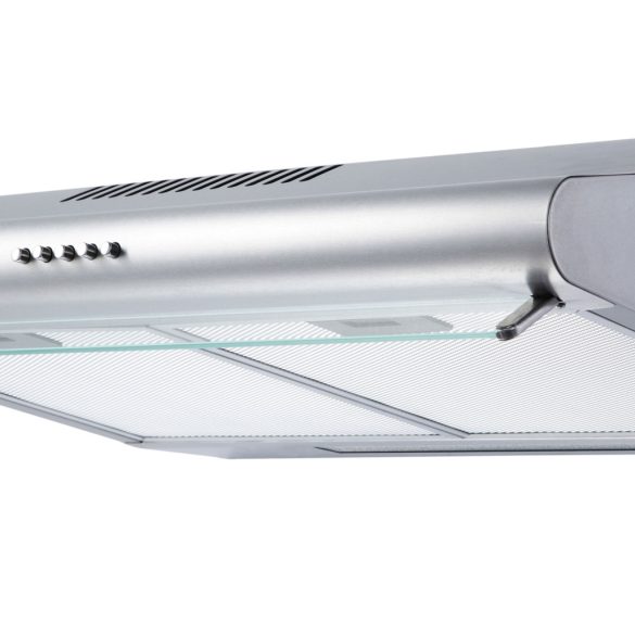 Beépíthető páraelszívó, Berdsen, BE-10-A, 50 cm, rozsdamentes acél, LED világítással, mechanikus vezérlés, 5 rétegű alumínium zsírszűrő