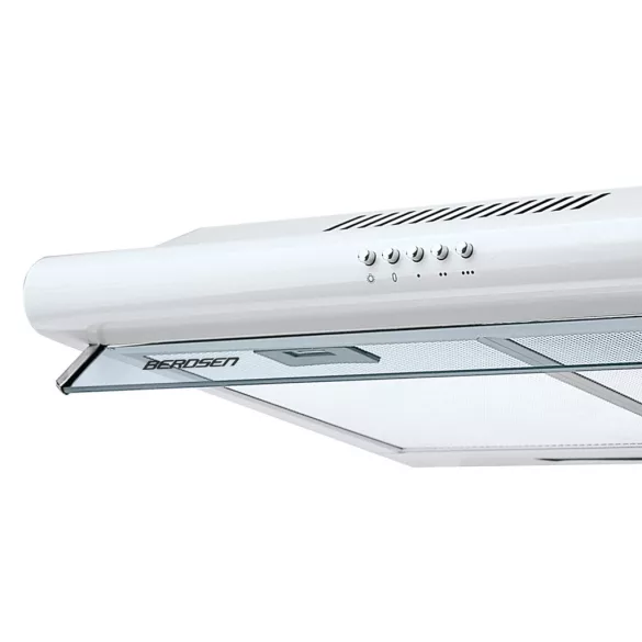 Aláépíthető páraelszívó, Berdsen, BE-10-A, 50 cm, fehér, LED világítás, 3 fokozat, rozsdamentes acél, 205 m3/h, mechanikus vezérlés