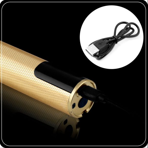 Akkumulátoros hajvágó, Berdsen BD-260, arany, 5 W, acél penge, 6000/7500/8500 RMP, 1,5–9 mm, LCD kijelzős, Li-Ion 3,7 V 1800 mAh, USB-C töltés