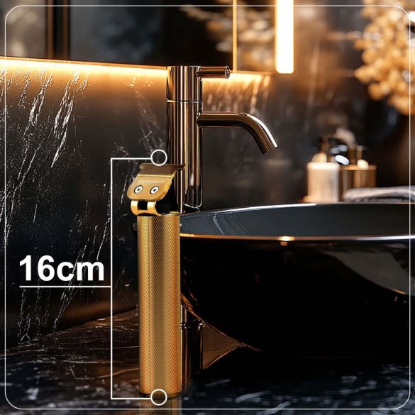 Akkumulátoros hajvágó, Berdsen BD-260, arany, 5 W, acél penge, 6000/7500/8500 RMP, 1,5–9 mm, LCD kijelzős, Li-Ion 3,7 V 1800 mAh, USB-C töltés