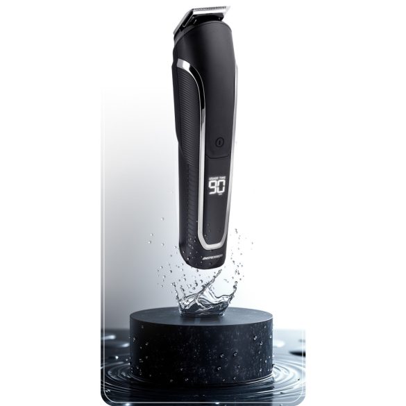 Akkumulátoros univerzális vágó, Berdsen BD-262, fekete, 5 W, 6 az 1-ben, acél penge, 1–12 mm, LCD kijelzős, Li-Ion 3,7 V 600 mAh, USB-C töltés, multigroomer