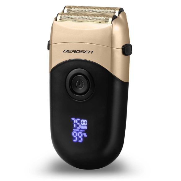 Akkumulátoros borotva, Berdsen BD-266, fekete, 5 W, kétrétegű ollók,  Li-ion 3,7 V 900 mAh, USB-C töltés