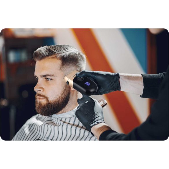 Akkumulátoros borotva, Berdsen BD-266, fekete, 5 W, kétrétegű ollók,  Li-ion 3,7 V 900 mAh, USB-C töltés