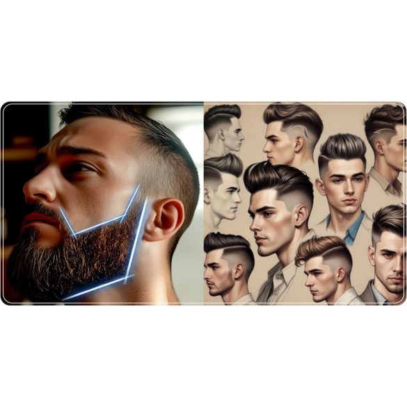 Akkumulátoros testszőrnyíró, Berdsen BD-267, fekete, 5 W, acél penge, 3-12 mm, LCD kijelzős, Li-ion 3,7 V 600 mAh, USB-C töltés