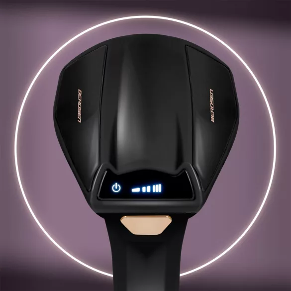 Elektromos ruhagőzölő, Berdsen BD-300, fekete, 2000 W, 360 ml tartály, gőzkibocsátás: 45 g/perc, 10 mp-es felfűtés, 3 fokozat, LCD kijelző, kefés fej