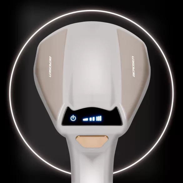 Elektromos ruhagőzölő, Berdsen BD-300, fehér, 2000 W, 360 ml tartály, gőzkibocsátás: 45 g/perc, 10 mp-es felfűtés, 3 fokozat, LCD kijelző, kefés fej