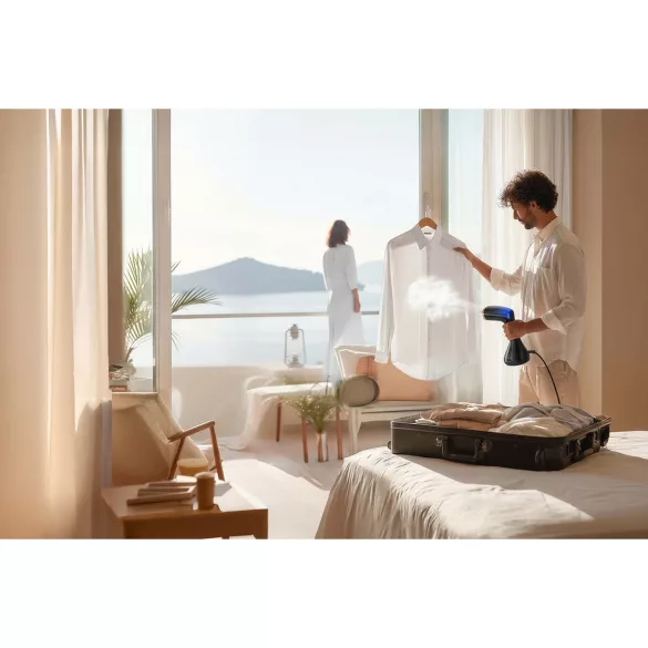 Elektromos ruhagőzölő, Berdsen BD-311, fekete, 1600 W, 230 ml tartály, gőzkibocsátás: 26 g/perc, kefés fej, 2,0 m kábel