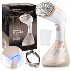   Elektromos ruhagőzölő, Berdsen BD-311, fehér, 1600 W, 230 ml tartály, gőzkibocsátás: 26 g/perc, kefés fej, 2,0 m kábel