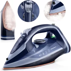   Függőleges gőzvasaló, Berdsen BD-330, kék, 3000 W, kerámia bevonat, 350 ml víztartály, kábelhossz: 2,1 m, függőleges gőzölés funkció
