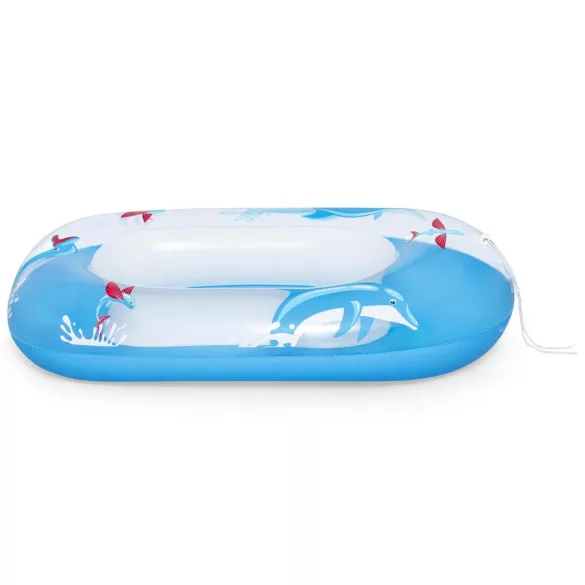 Gumimatrac, BESTWAY, kék, delfin mintával, felfújható, 102 x 69 cm (34037-05)