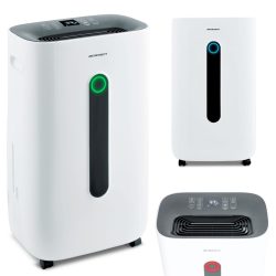   Páramentesítő, Berdsen BD-523, fehér, 6500 ml tartály, 20 l/24 h, kompresszoros, LCD kijelző és érintőpanel, higrosztátos, folyamatos vízelvezetés, 48 dB, 320 W