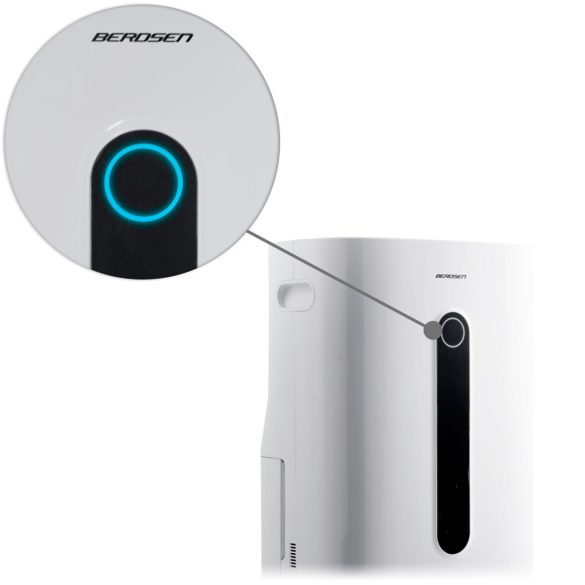 Páramentesítő, Berdsen BD-523, fehér, 6500 ml tartály, 20 l/24 h, kompresszoros, LCD kijelző és érintőpanel, higrosztátos, folyamatos vízelvezetés, 48 dB, 320 W