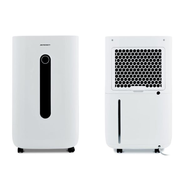 Páramentesítő, Berdsen BD-523, fehér, 6500 ml tartály, 20 l/24 h, kompresszoros, LCD kijelző és érintőpanel, higrosztátos, folyamatos vízelvezetés, 48 dB, 320 W